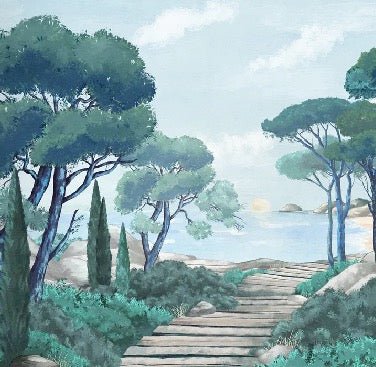 Papier peint balade dans les calanques, XXL, tendance