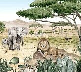 Papier peint enfant savane secrète, XXL, tendance