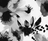 Papier peint fleur hypnotique noir et blanc