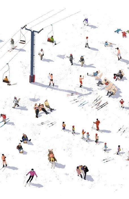 Papier peint panoramique après ski, XXL, tendance