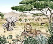 Papier peint enfant savane secrète, XXL, tendance