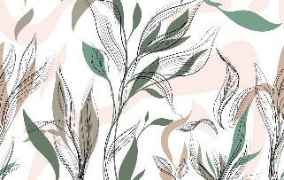 Papier peint panoramique fleur graphique, XXL, tendance