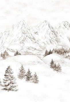 Papier peint montagne massif des Alpes, XXL, tendance