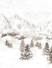 Papier peint montagne massif des Alpes, XXL, tendance