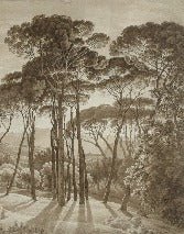 Papier peint panoramique paysage italien ambré, XXL, tendance