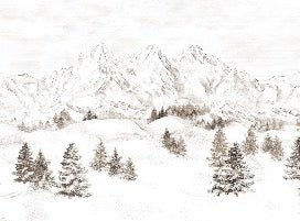 Papier peint montagne massif des Alpes, XXL, tendance