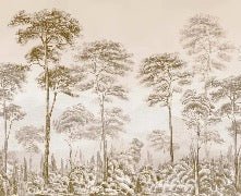 Papier peint nature pinède sépia, XXL, tendance