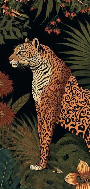 Papier peint exotique tigre, XXL, tendance