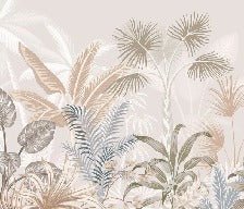 Papier peint salle de bain jungle terracotta, XXL, tendance