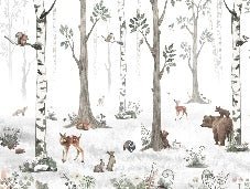 Papier peint animaux printemps forêt