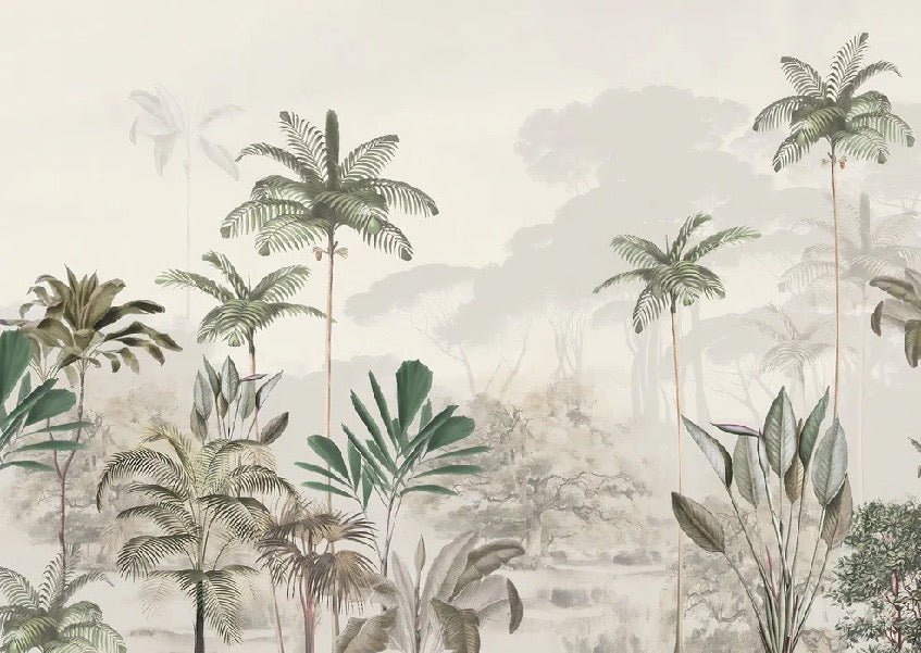 Papier peint panoramique jungle eden vert, XXL, tendance