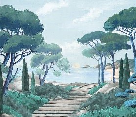 Papier peint balade dans les calanques, XXL, tendance