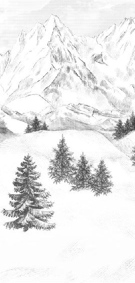 Papier peint montagne sommets de Chamonix, XXL, tendance