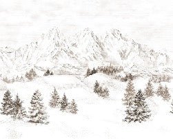 Papier peint montagne massif des Alpes, XXL, tendance