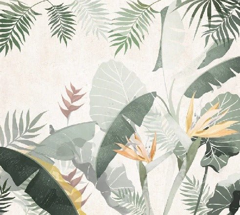 Papier peint sur mesure végétal vert jaune, XXL, tendance