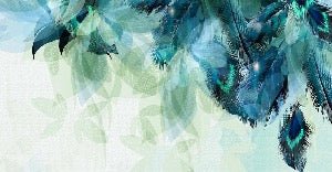 Papier Peint salle de bain Plume Ethnique Paon, XXL, tendance