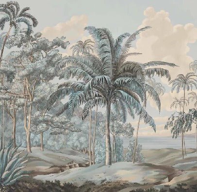 Papier peint paysage Célèbes bleuté, XXL, tendance