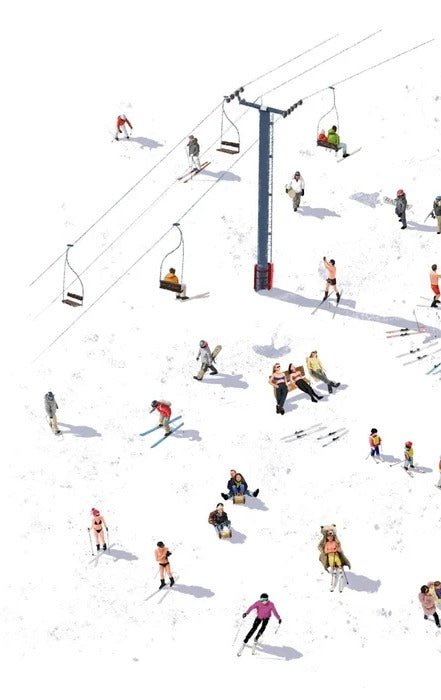 Papier peint panoramique après ski, XXL, tendance