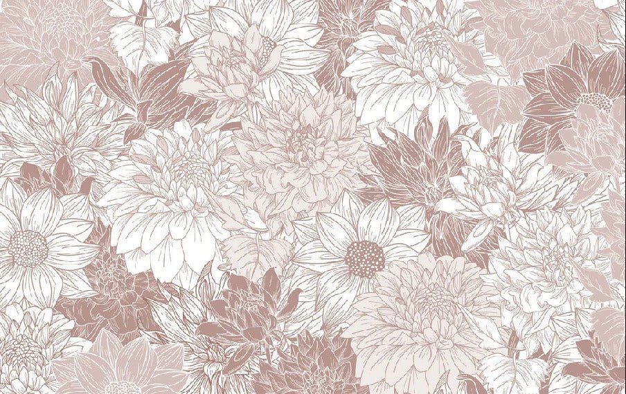 Papier peint fleur Dahlia