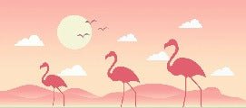Papier peint enfant tropical flamant rose, XXL, tendance