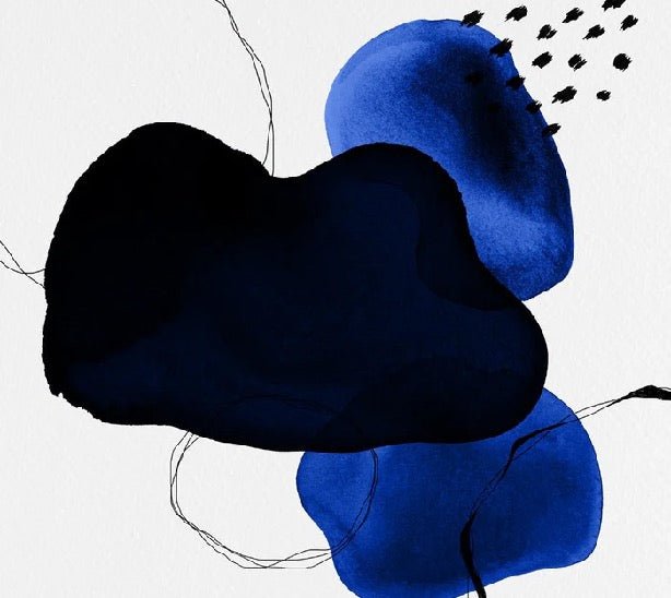 Papier peint moderne aquarelle bleu pétrole, XXL, tendance