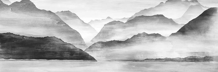 Papier Peint Sommets d’Argent | Les Bleus du Lac®, XXL, tendance