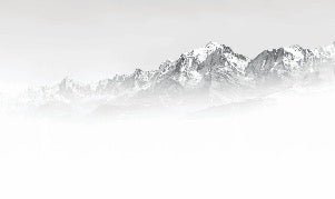 Papier peint Mont Blanc dans la brume noir et blanc, XXL, tendance