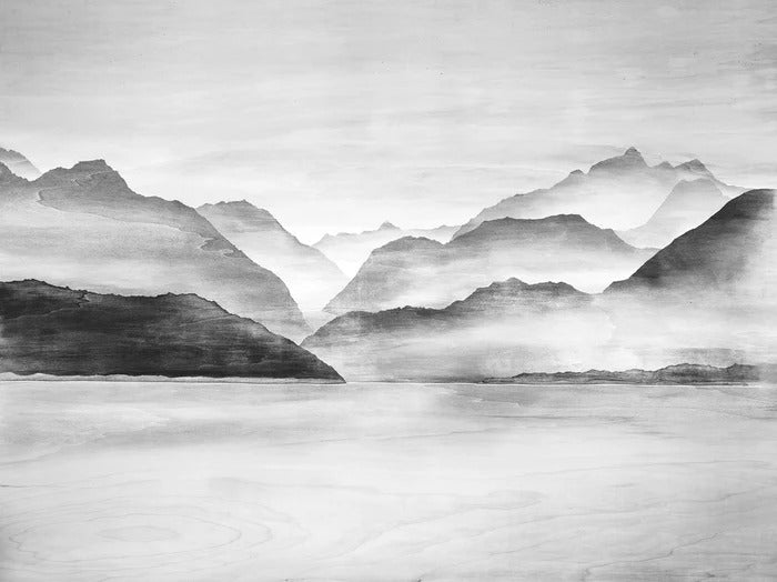 Papier Peint Sommets d’Argent | Les Bleus du Lac®, XXL, tendance