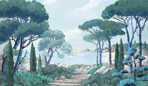 Papier peint balade dans les calanques, XXL, tendance