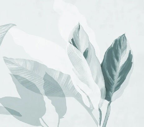 Papier peint feuillage moderne vert d'eau, XXL, tendance