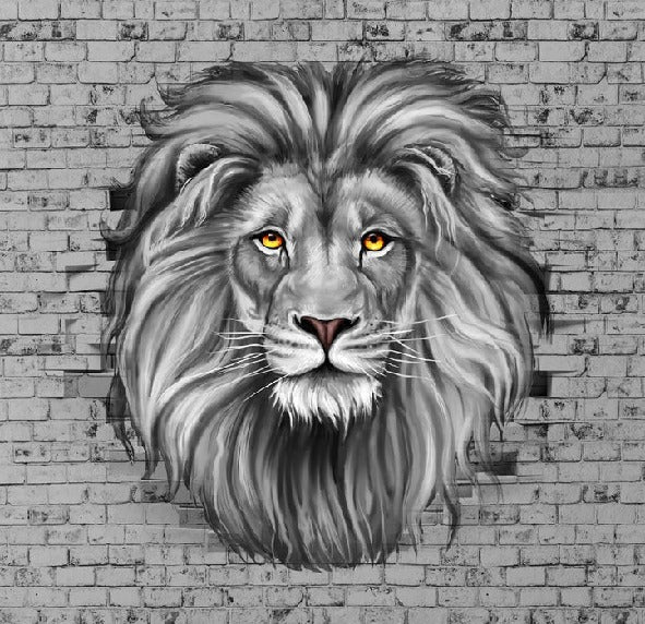 Papier peint Lion sauvage Majestueux
