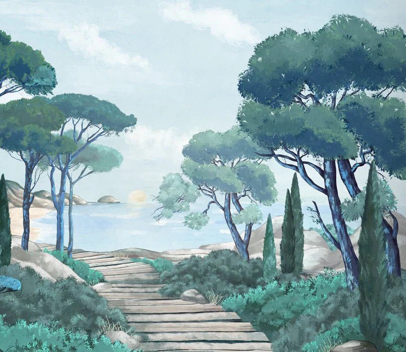 Papier peint balade dans les calanques, XXL, tendance