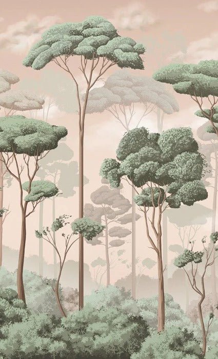 Papier peint panoramique pinède volupté jasmin, XXL, tendance