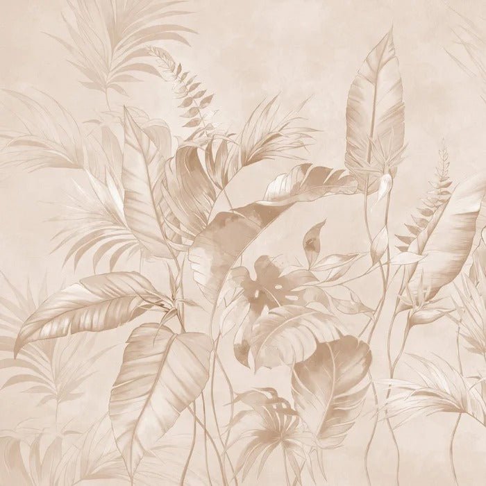 Papier peint élégante jungle poudrée, XXL, tendance