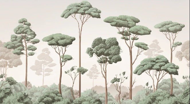 Papier peint brise légère pinède, XXL, tendance