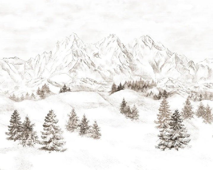 Papier peint montagne massif des Alpes, XXL, tendance