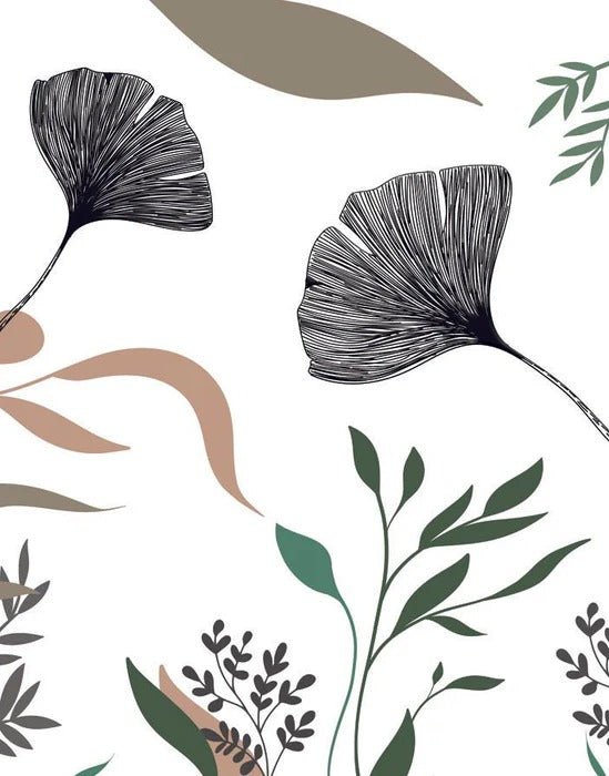 Papier peint ginkgo artiste floral, XXL, tendance