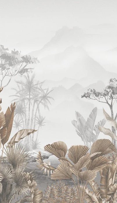 Papier peint tendance tropical sepia, XXL, tendance