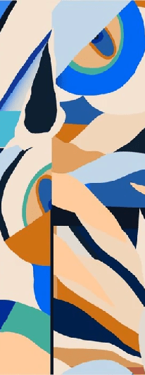 Papier Peint Abstrait Vibrant - H326cm x L126cm - Matière Softouch, XXL, tendance