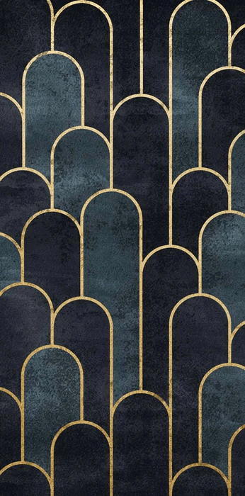 Papier Peint Dark Blue Chic - H206cm x L102cm (Lé Unique) - Matière Vinyle