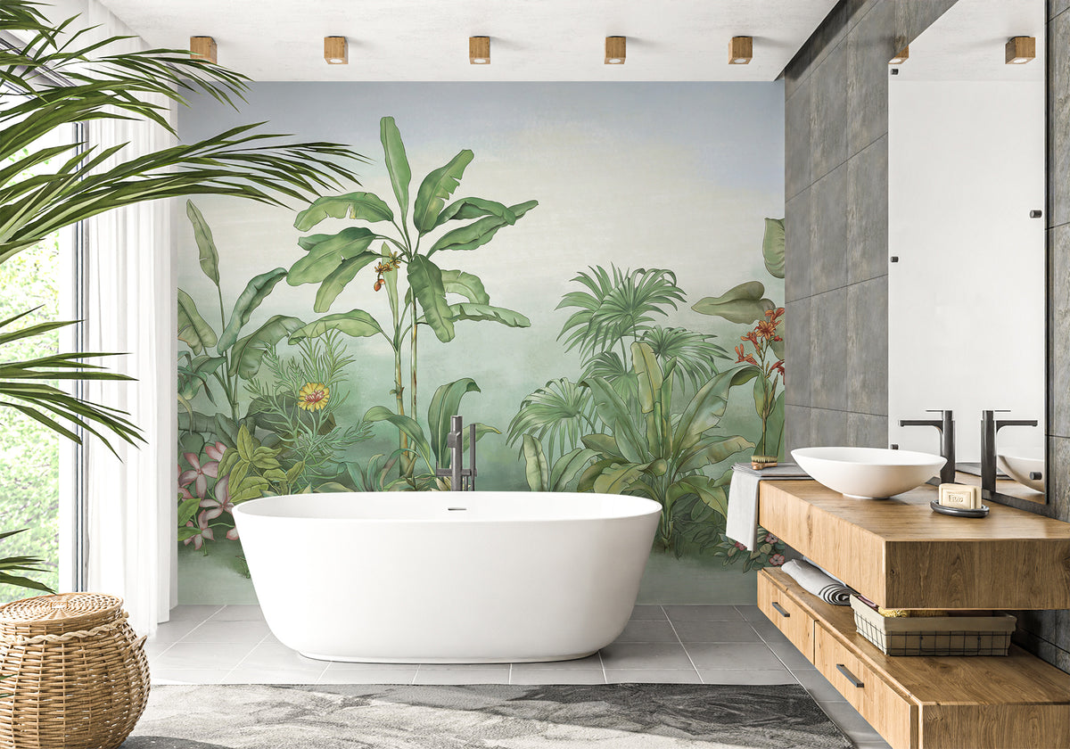 Papier peint salle de bain Végétal Botanic