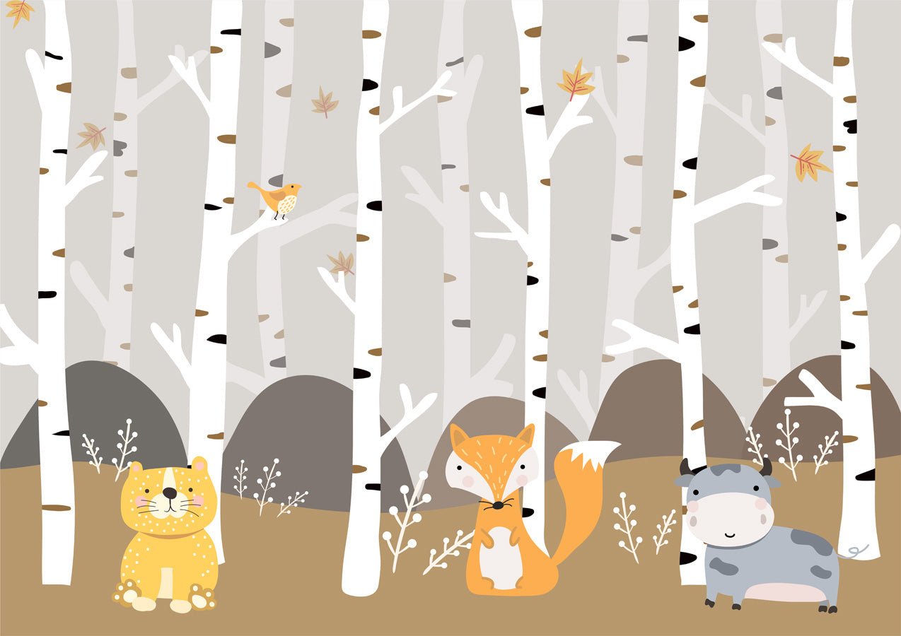 Papier peint panoramique enfant douce clairière - Muralconcept