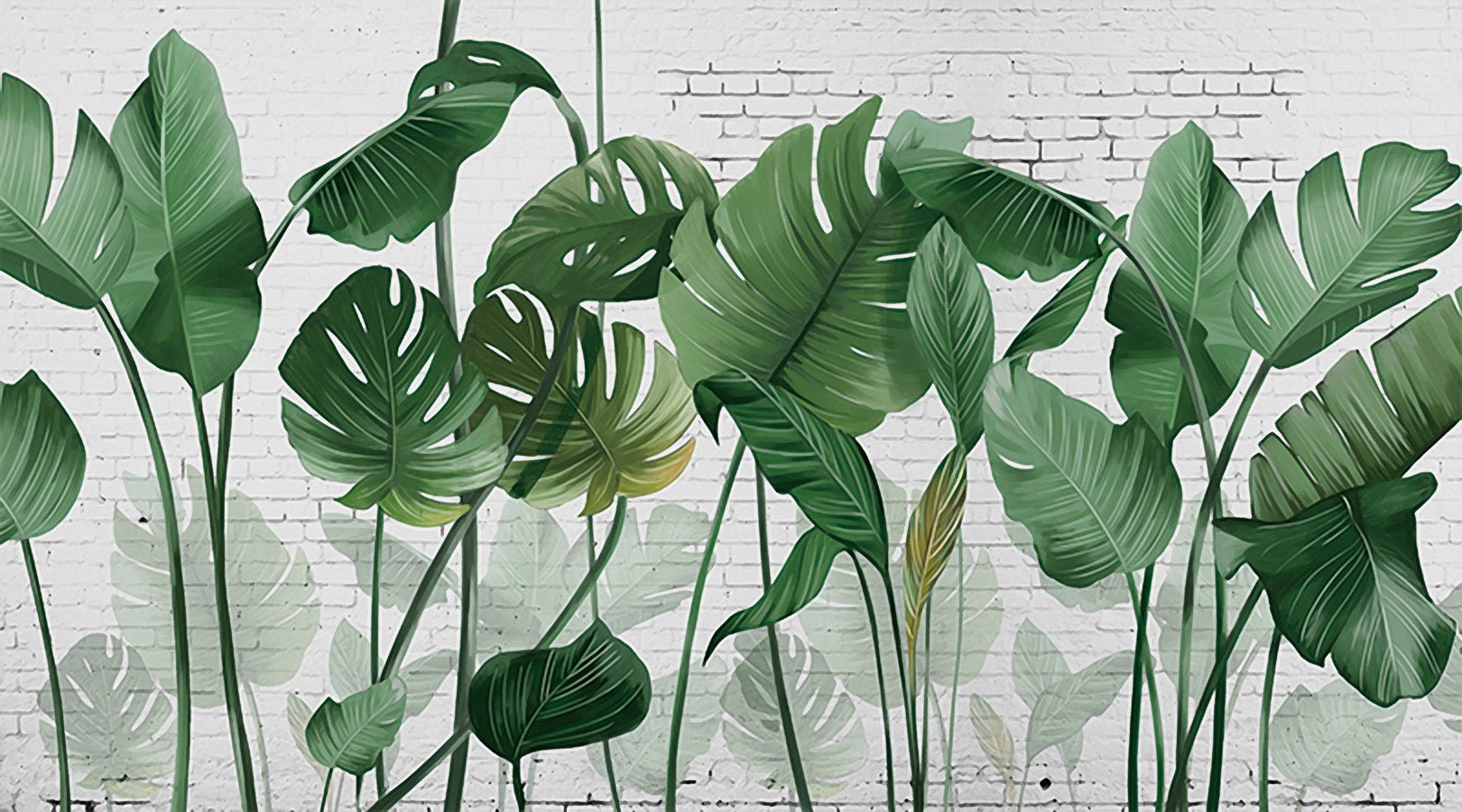 Papier peint Feuille bananier Vintage, mural concept, tendance