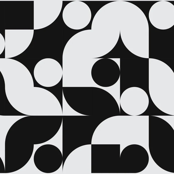 Papier peint moderne shape noir et blanc, XXL, tendance