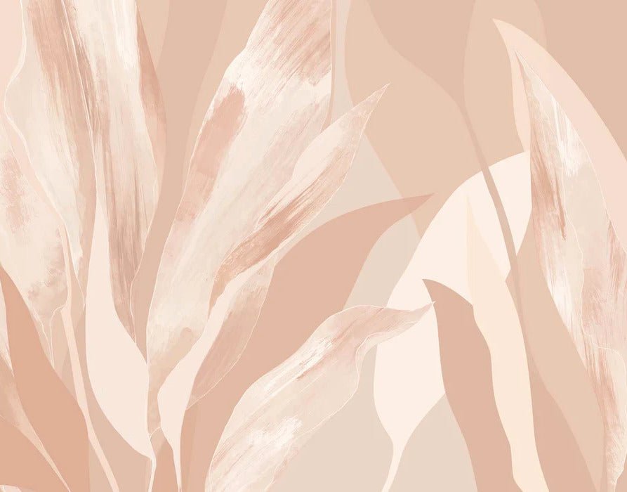 Papier peint étoffe florale nude