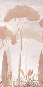 Papier peint sépia cyprès pins, XXL, tendance