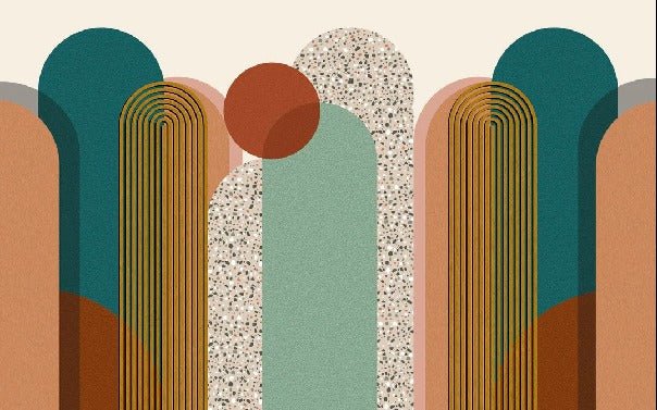 Papier peint Art pop déco graphique tendance, mural concept, tendance