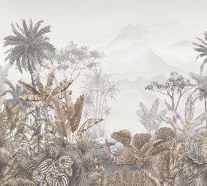 Papier peint tendance tropical sepia, XXL, tendance