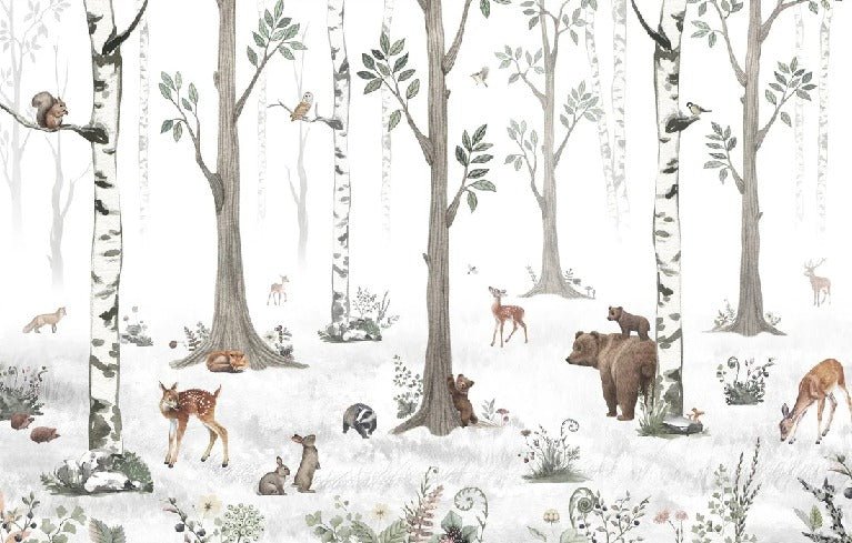 Papier peint animaux printemps forêt