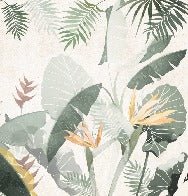 Papier peint sur mesure végétal vert jaune, XXL, tendance